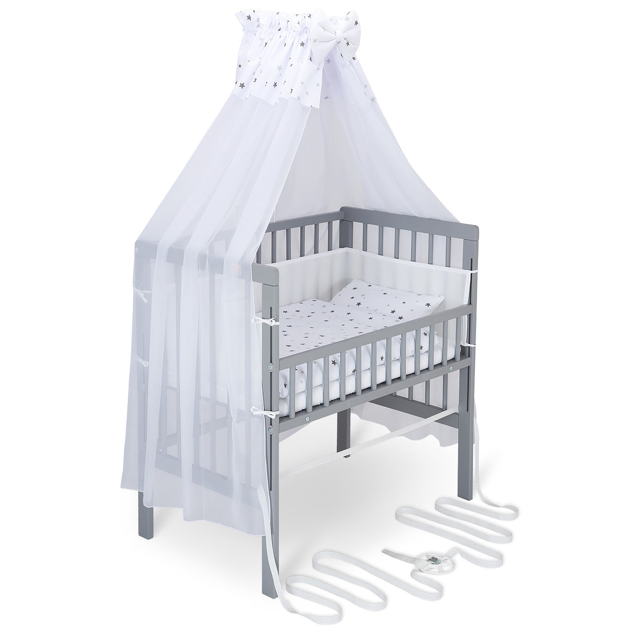 Beistellbett Boxspring Fix grau