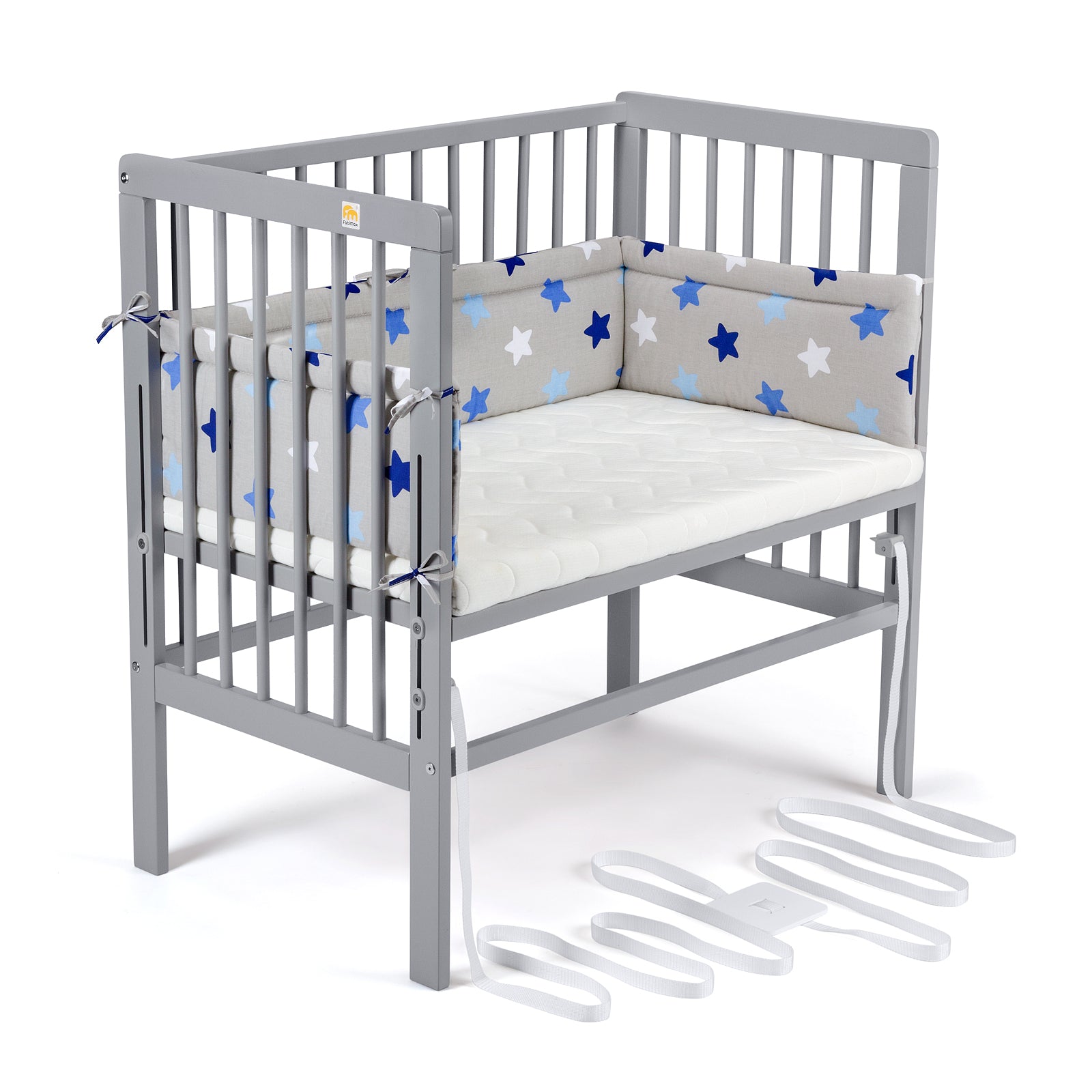 Beistellbett Boxspring grau