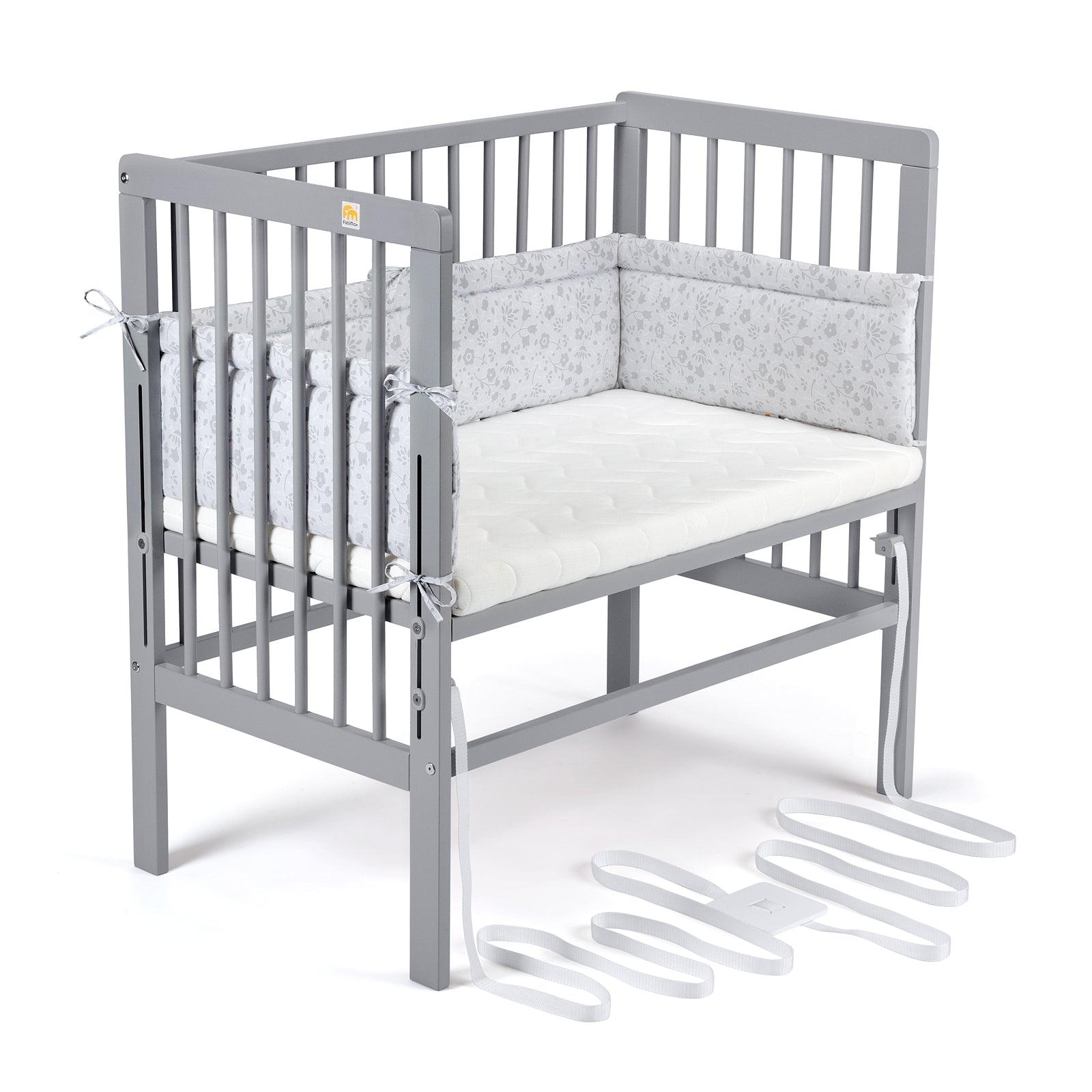 Beistellbett Boxspring grau