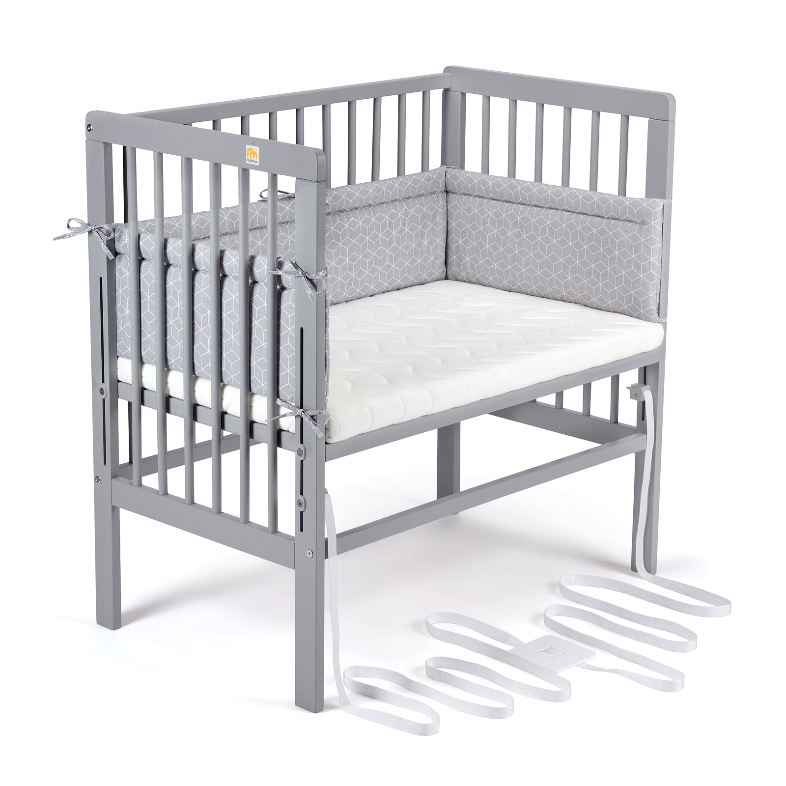 Beistellbett Boxspring grau