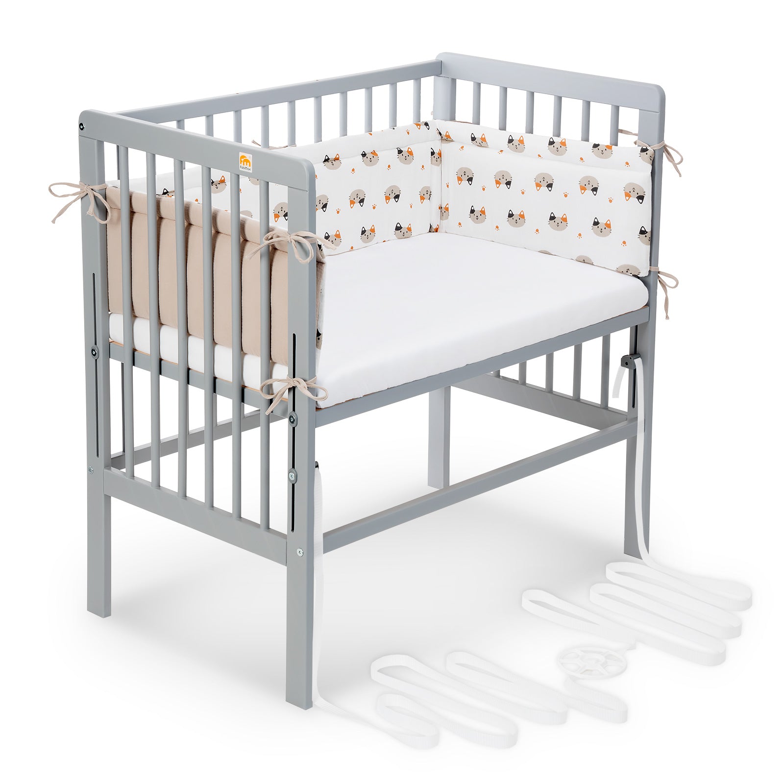 Beistellbett Boxspring grau