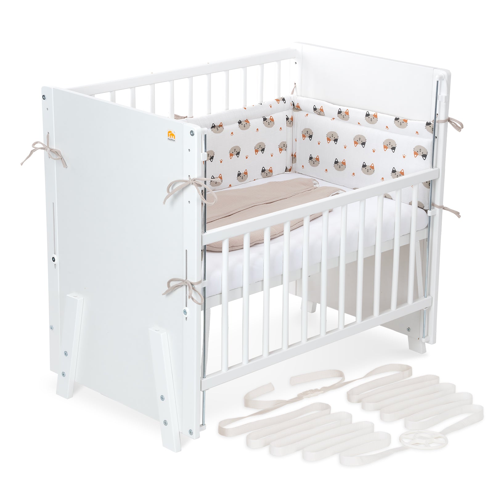 Beistellbett Boxspring Vario Weiß