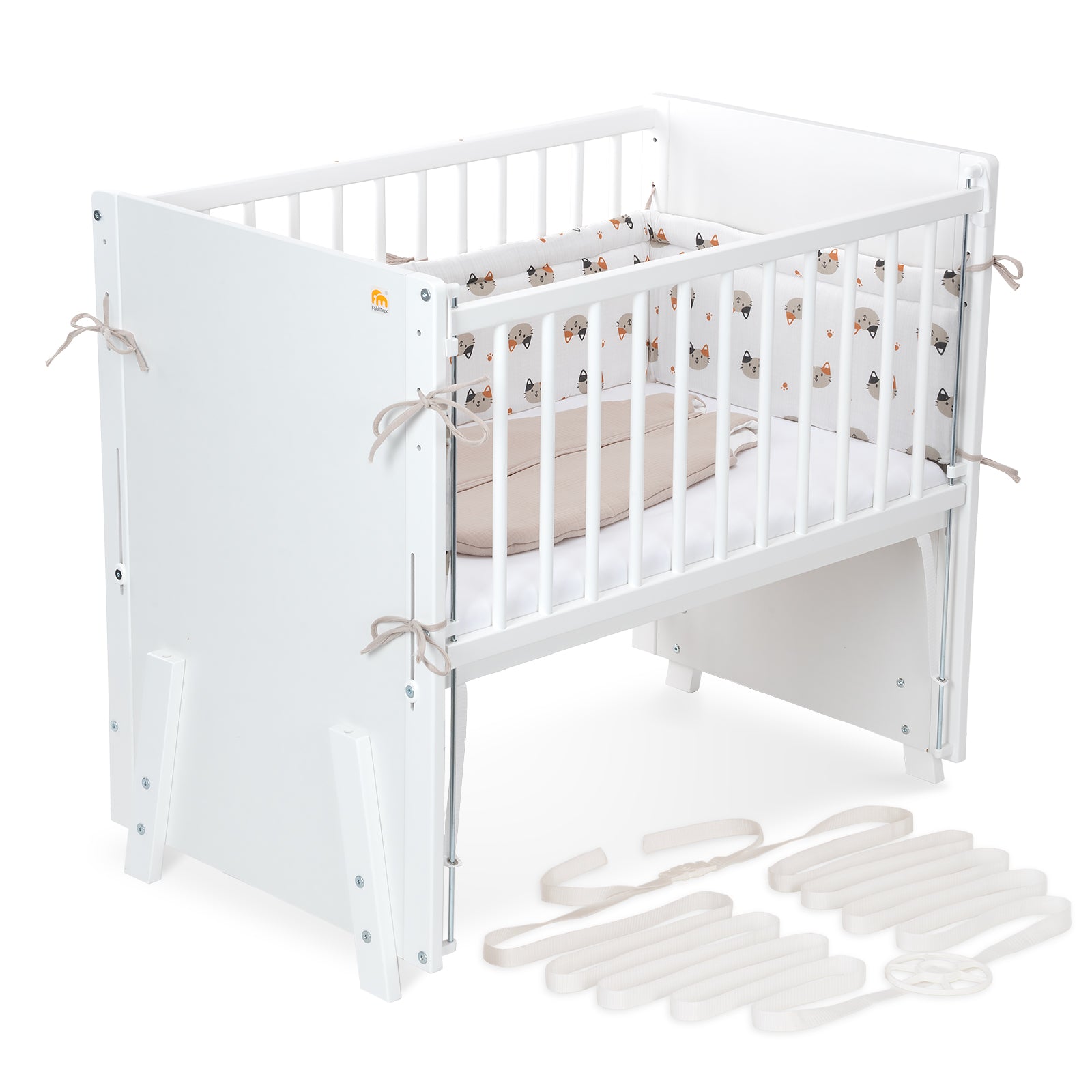 Beistellbett Boxspring Vario Weiß