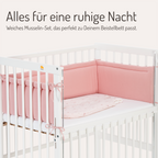Musselin Nestchen mit Schlafsack für Beistellbett Rosa
