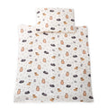 Musselin Babybett-set Tierchen, 80x70 + 40x30 cm