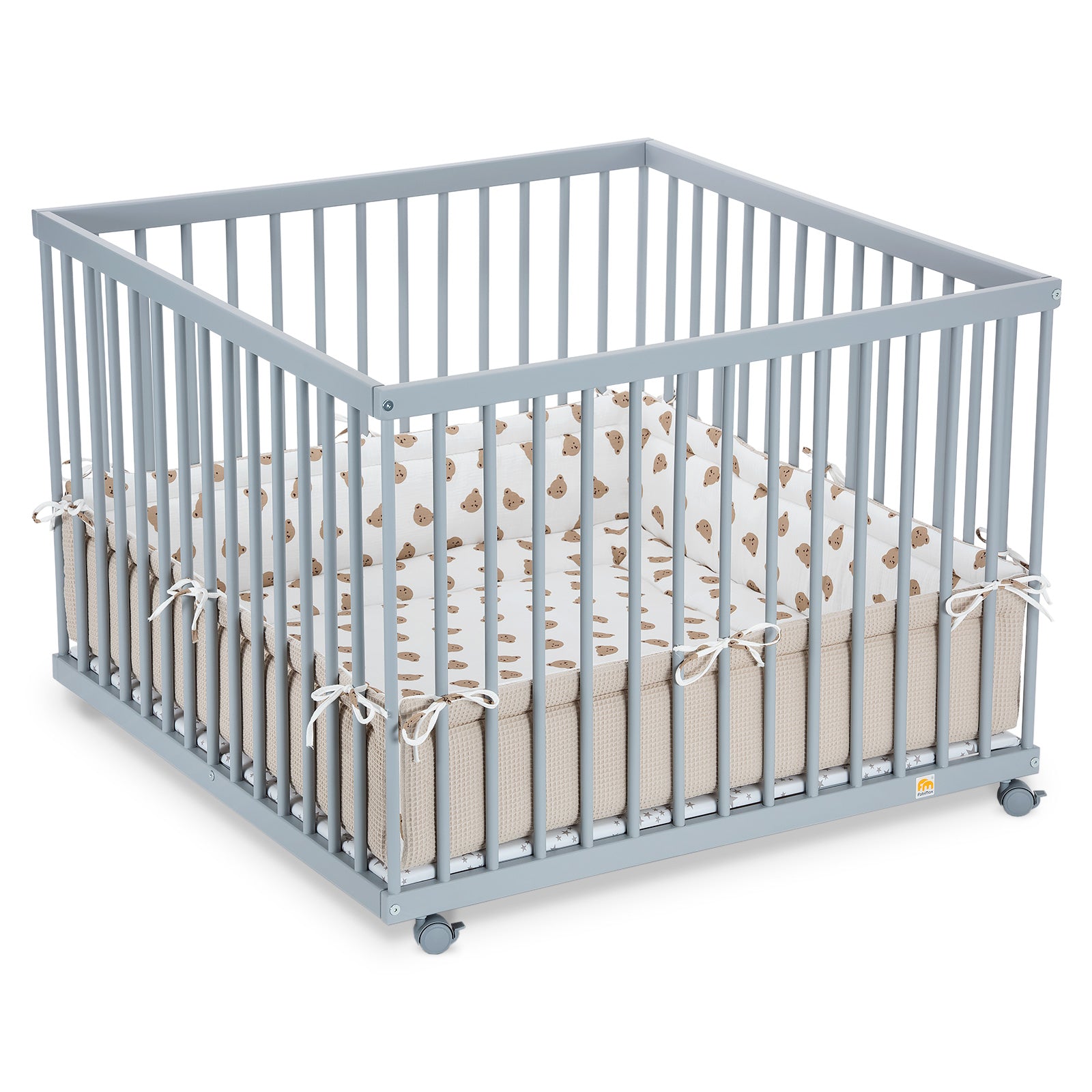 Playpen 100x100 painted grey