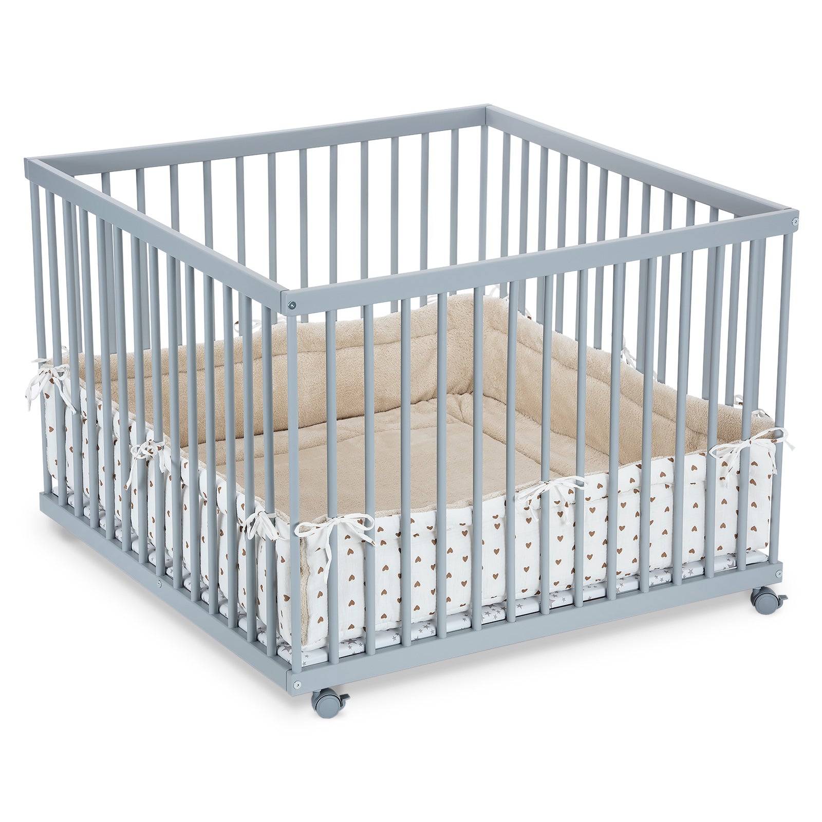Playpen 100x100 painted grey