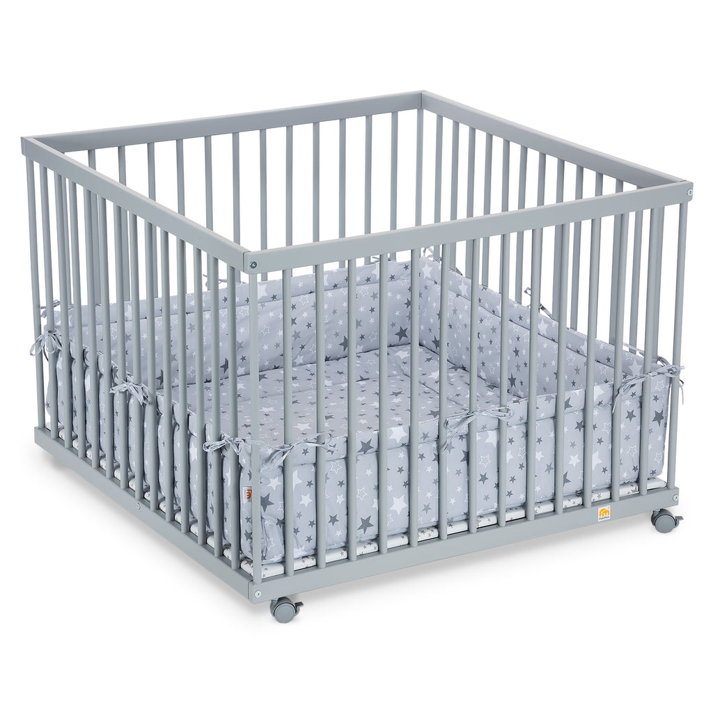 Playpen 100x100 painted grey