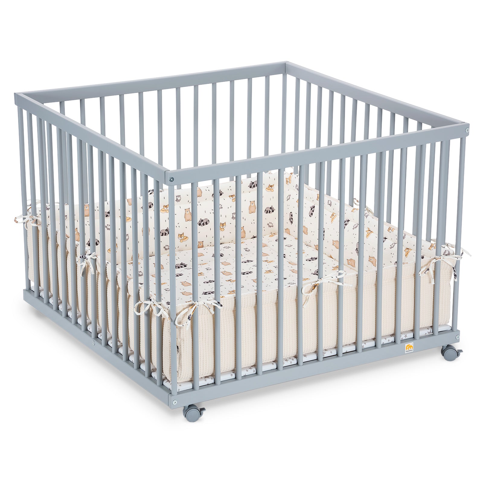 Playpen 100x100 painted grey