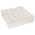 Waffel / Musselin Laufgittereinlage 100x100 Tierchen