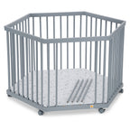 Playpen hexagonal painted grey