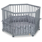Playpen hexagonal painted grey