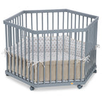 Playpen hexagonal painted grey