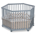 Playpen hexagonal painted grey