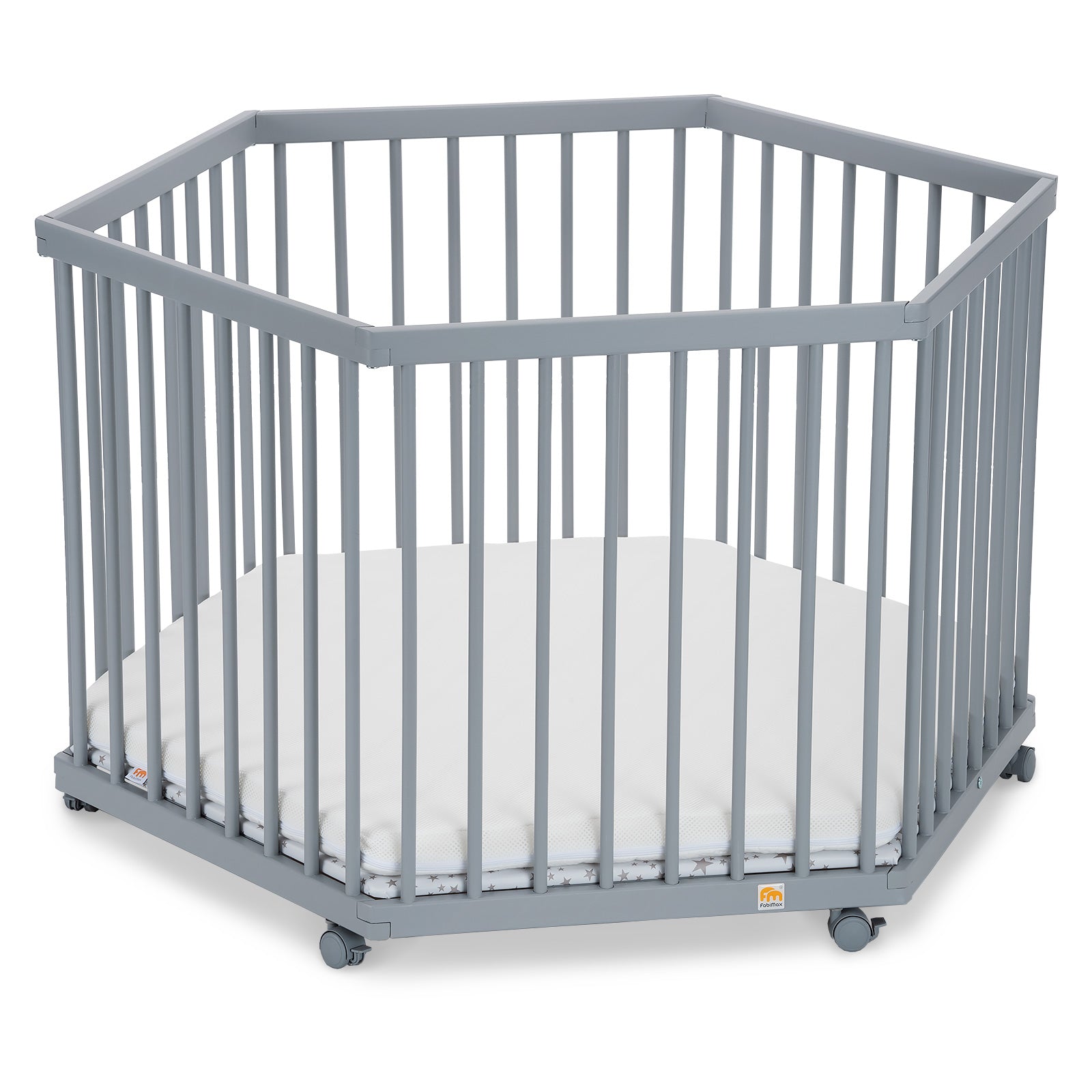 Playpen hexagonal painted grey