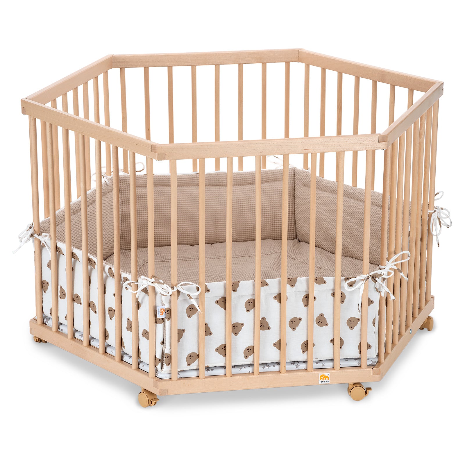 Playpen hexagon clear varnished