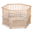 Playpen hexagon clear varnished