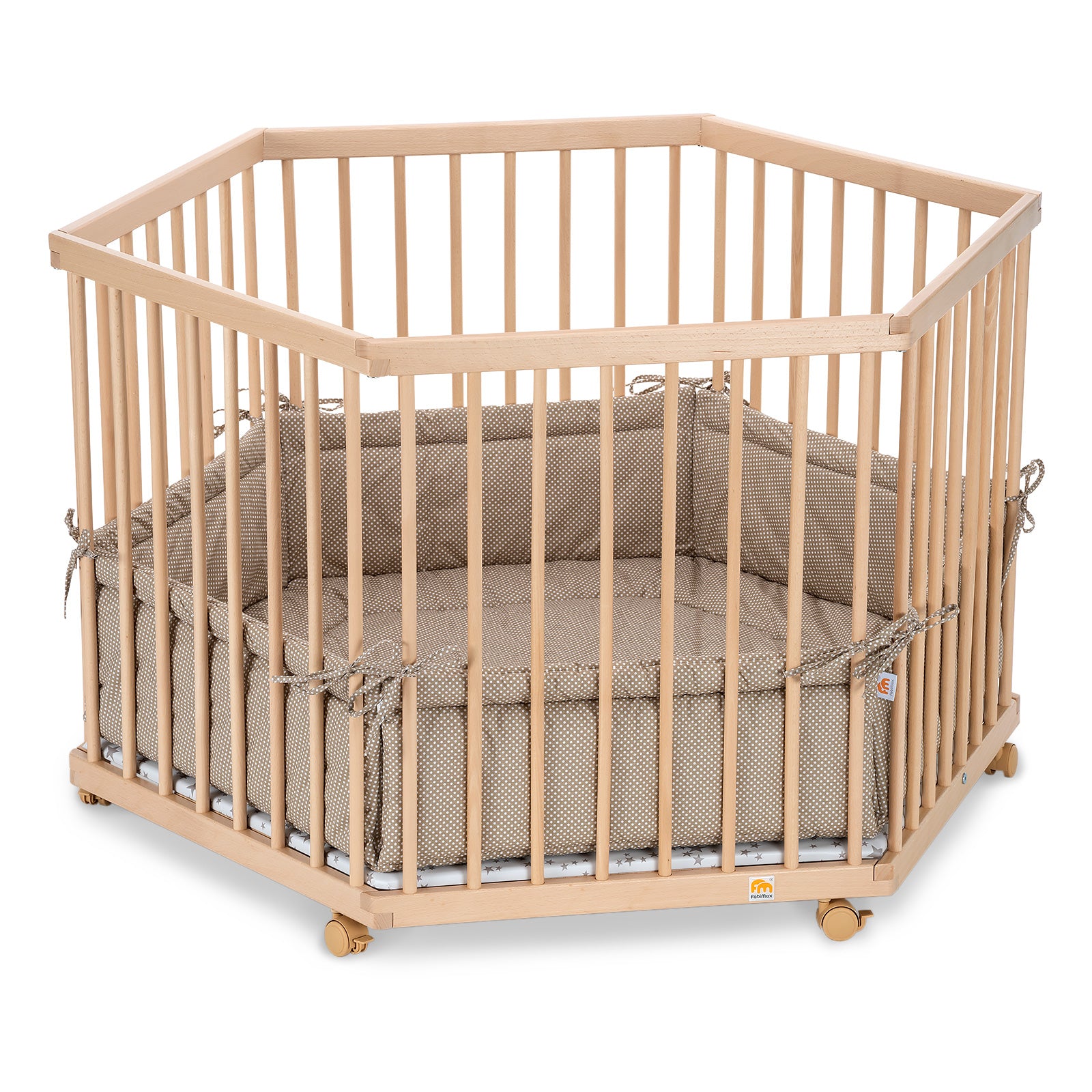 Playpen hexagon clear varnished
