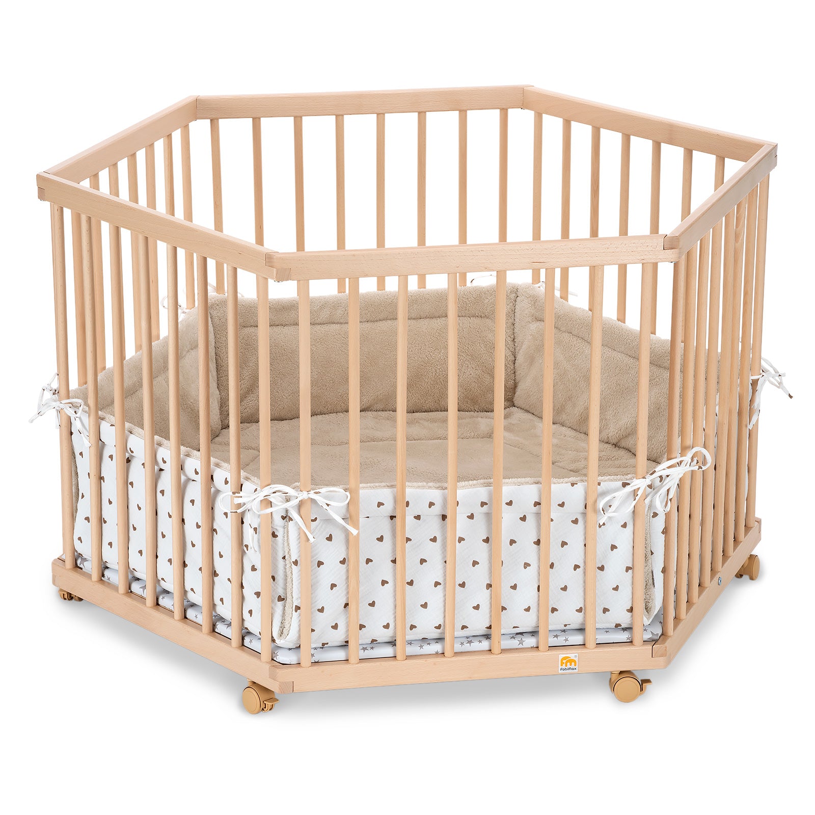 Playpen hexagon clear varnished