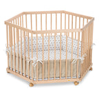Playpen hexagon clear varnished