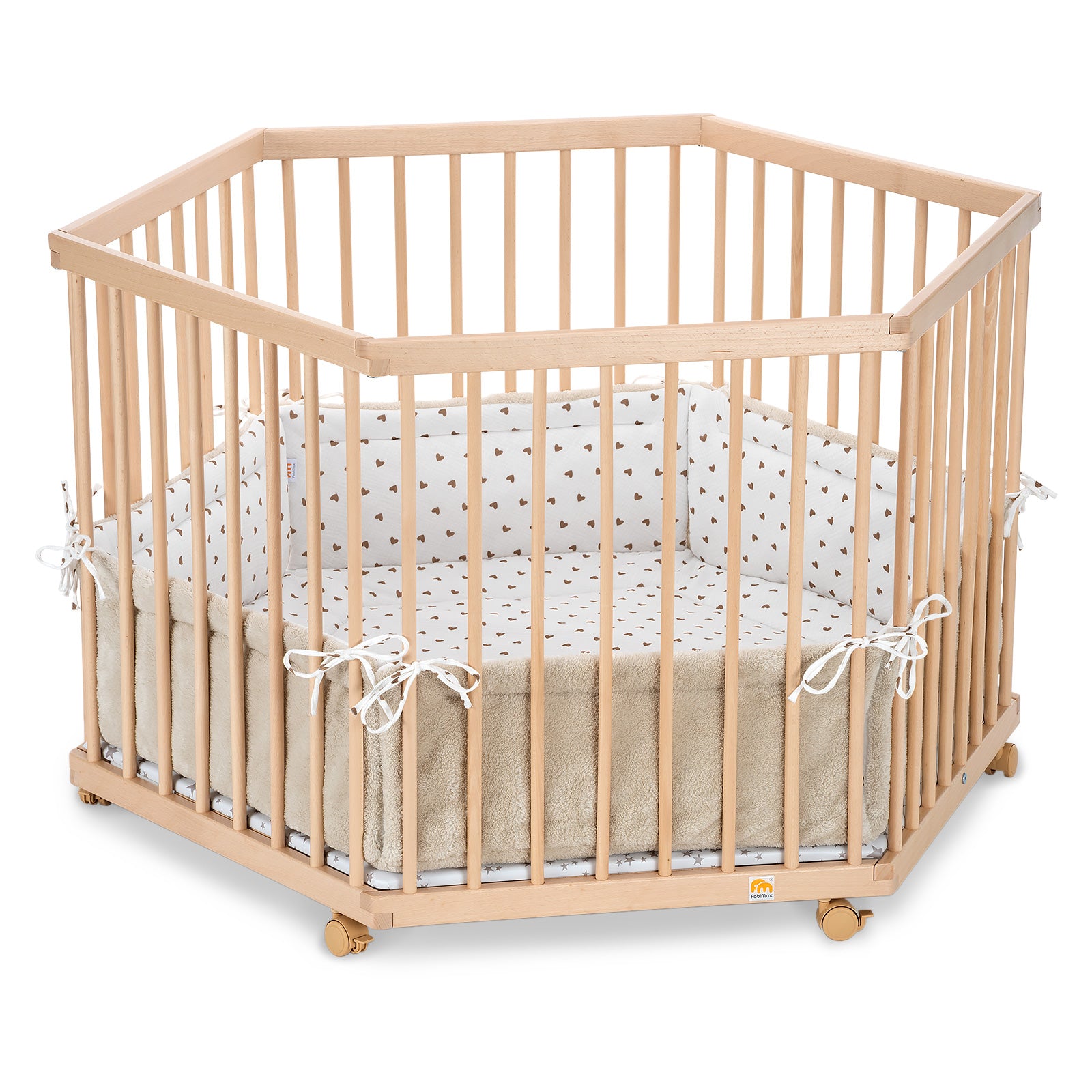 Playpen hexagon clear varnished