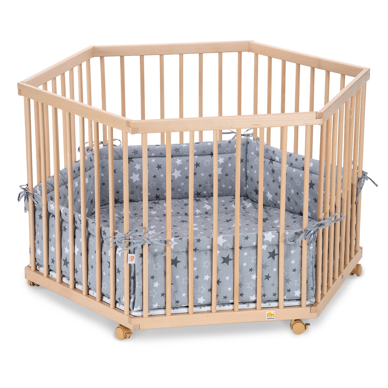 Playpen hexagon clear varnished