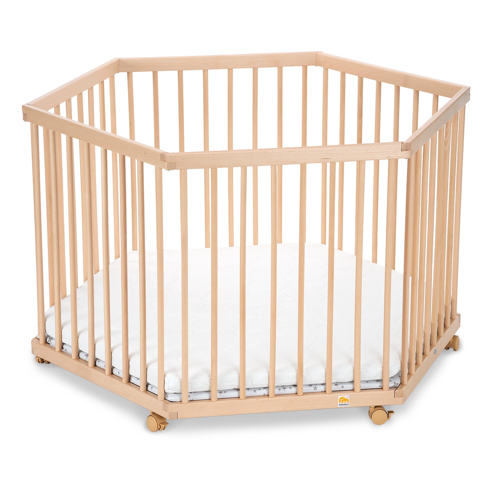 Playpen hexagon clear varnished