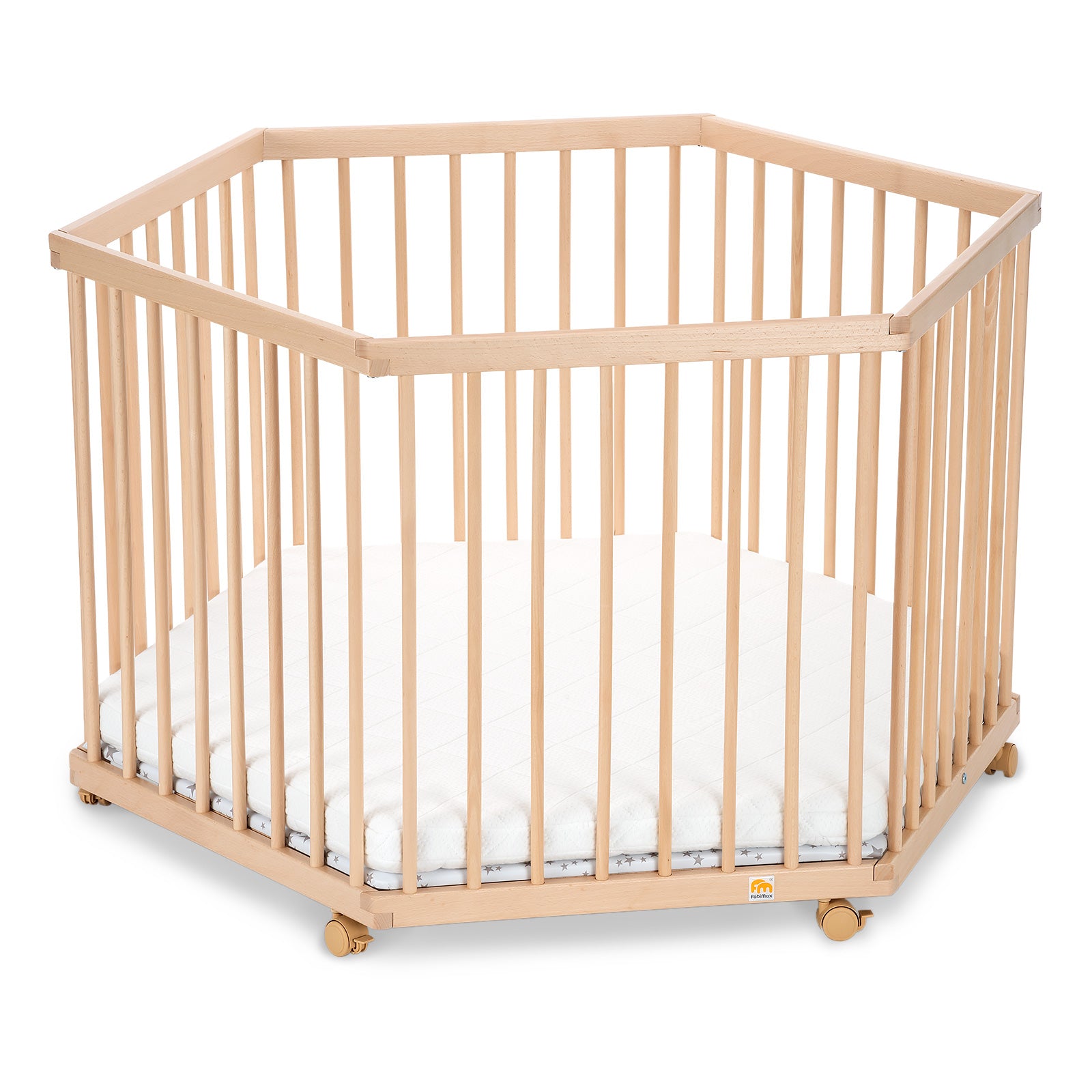 Playpen hexagon clear varnished