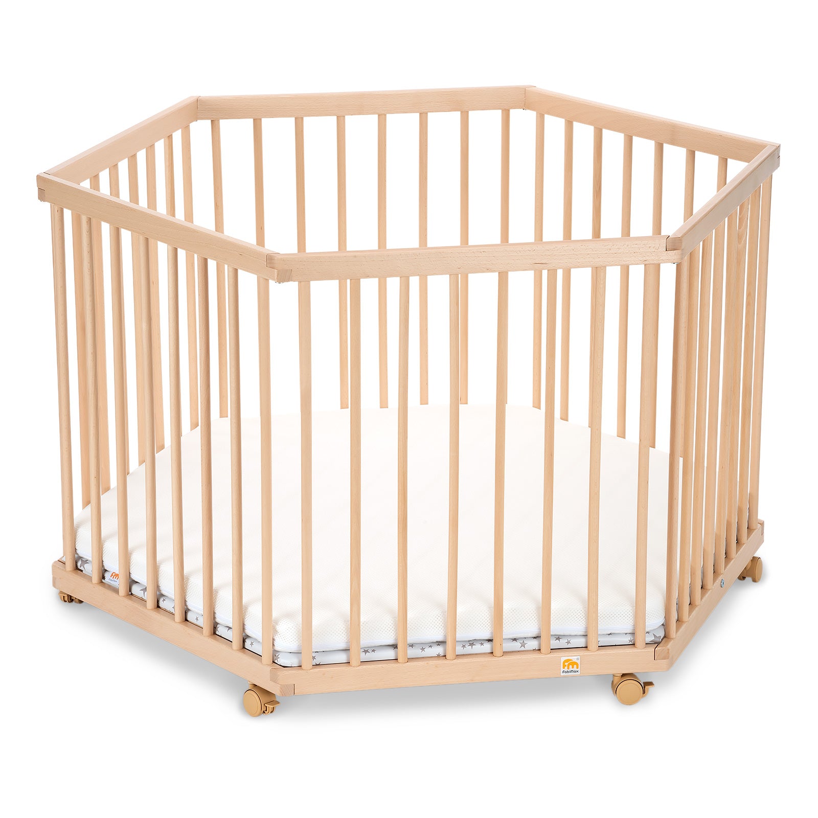 Playpen hexagon clear varnished