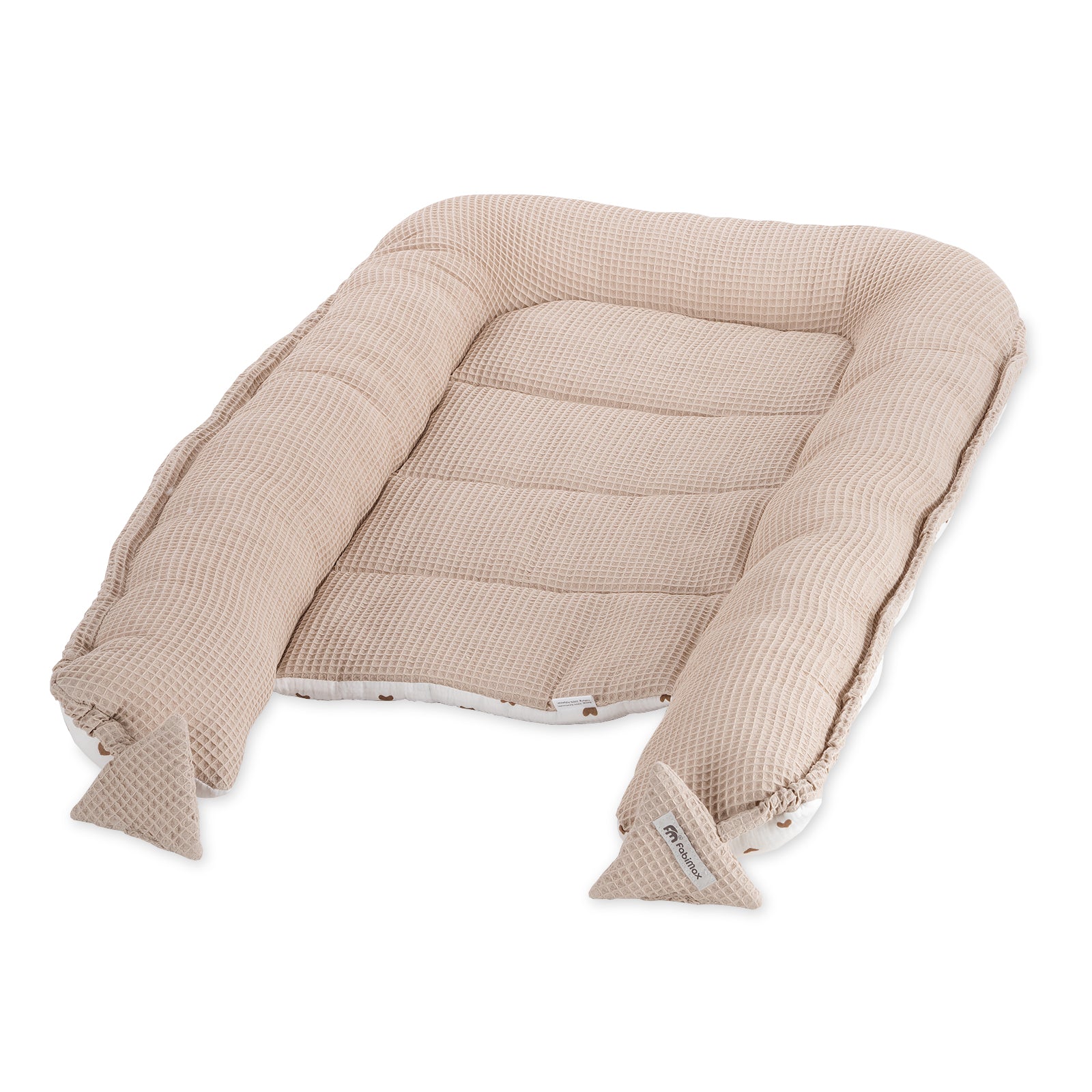 Waffel-/ Musselin Babynest Herzen