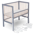 Beistellbett Boxspring Fix grau / natur