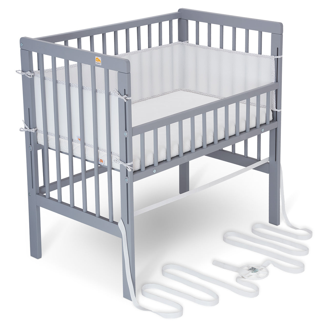 Beistellbett Boxspring Fix grau