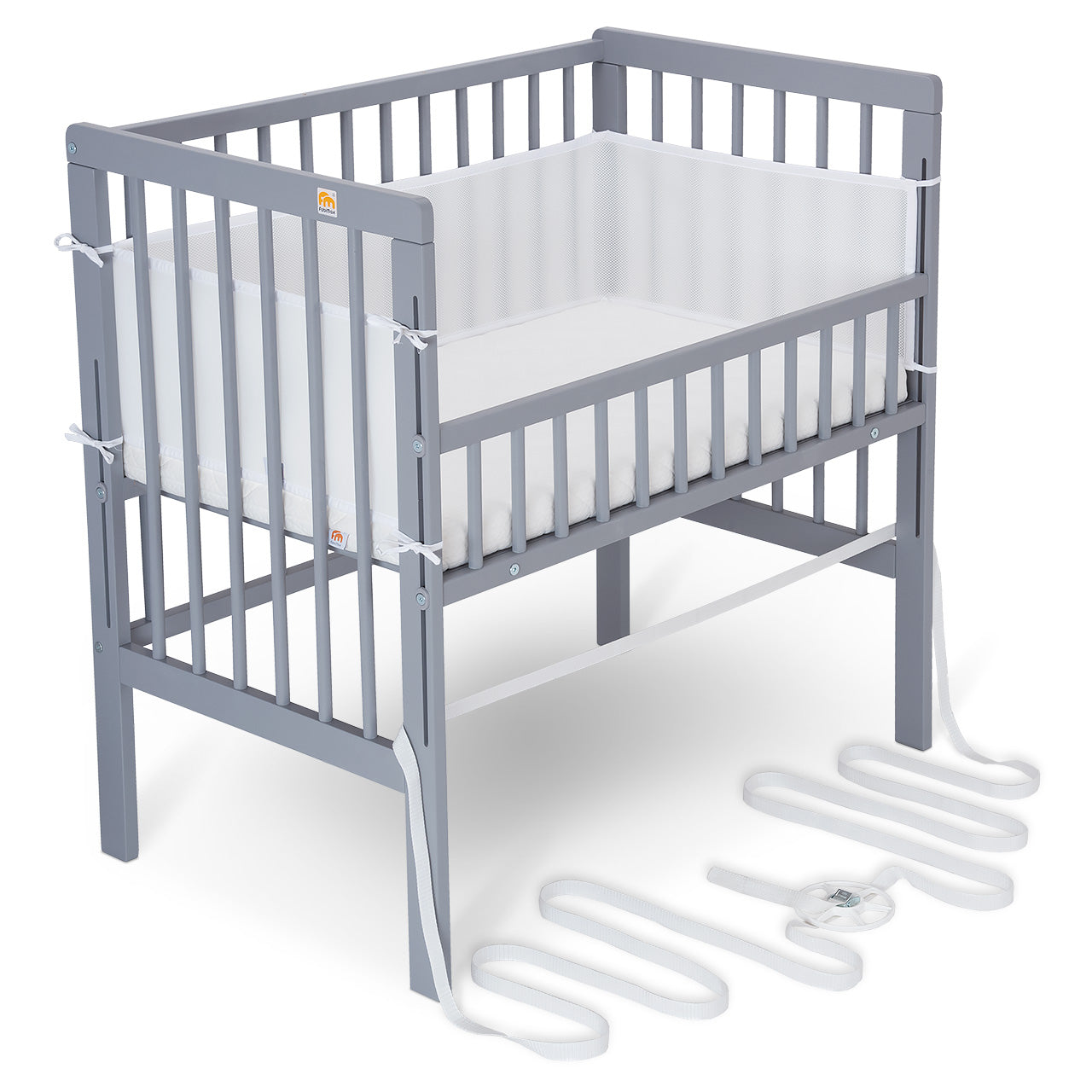 Beistellbett Boxspring Fix grau