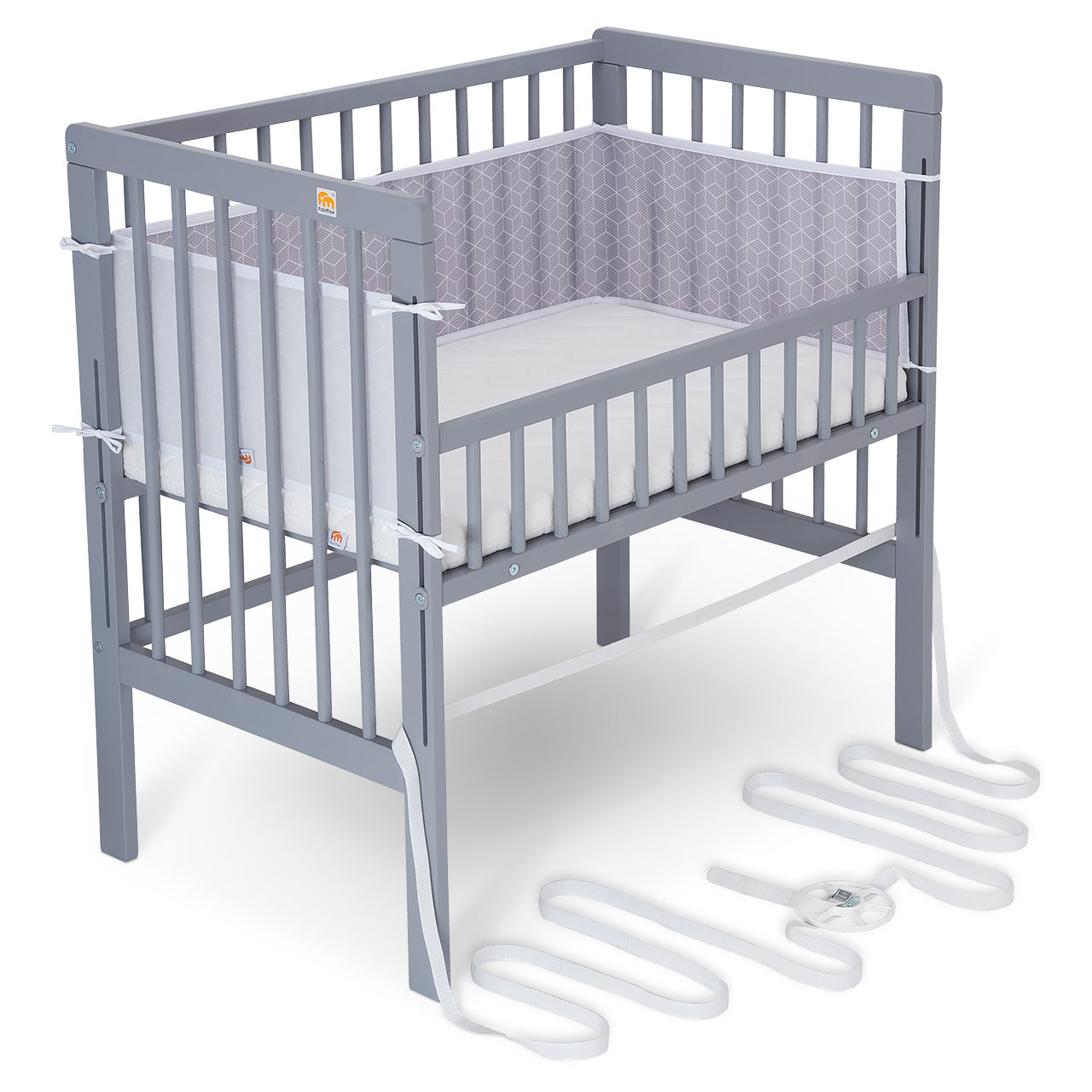 Beistellbett Boxspring Fix grau