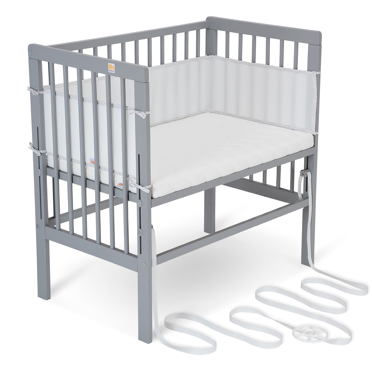 Beistellbett Boxspring grau