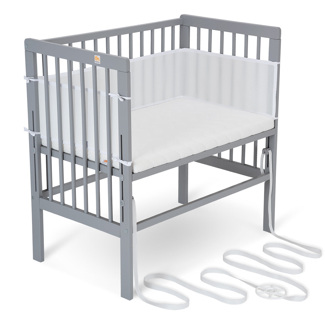 Beistellbett Boxspring grau