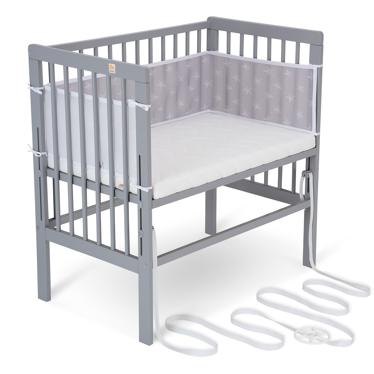 Beistellbett Boxspring grau