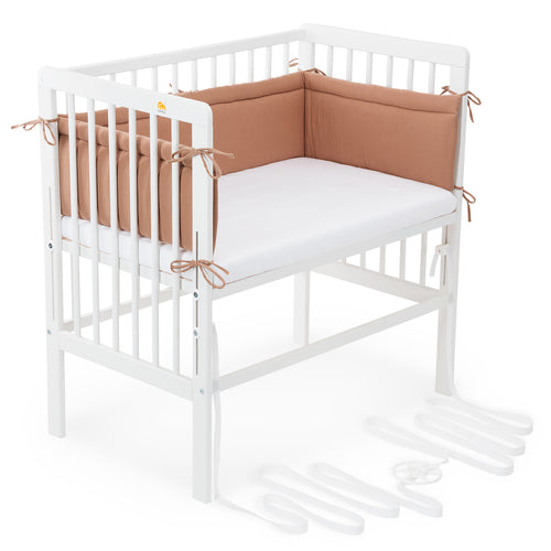 Side bed box spring white