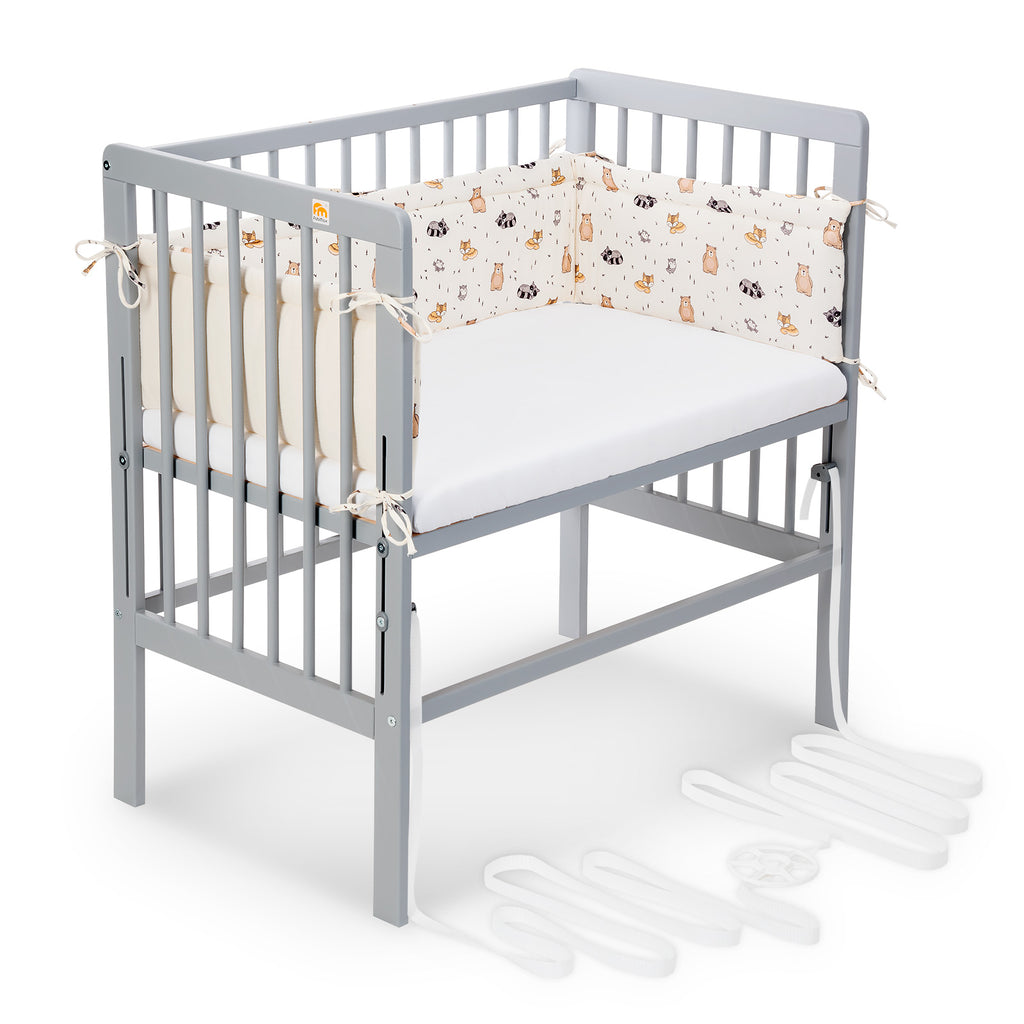 Beistellbett Boxspring grau