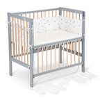 Beistellbett Boxspring Flex grau / natur