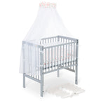Boxspring Flex 26 grey bedside crib complete set with blanket / pillow