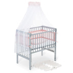 Beistellbett Boxspring Flex 26 grau Komplettset mit Schlafsack