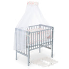 Boxspring Flex 26 grey bedside crib complete set with blanket / pillow