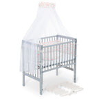 Beistellbett Boxspring Flex 26 grau Komplettset mit Schlafsack