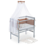 Beistellbett Boxspring Flex 26 grau Komplettset mit Schlafsack