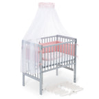 Beistellbett Boxspring Flex 26 grau Komplettset mit Schlafsack