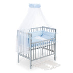 Beistellbett Boxspring Flex 26 grau Komplettset mit Decke / Kissen