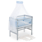 Boxspring Flex 26 grey bedside crib complete set with blanket / pillow