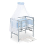 Beistellbett Boxspring Flex 26 grau Komplettset mit Schlafsack