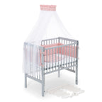 Beistellbett Boxspring Flex 26 grau Komplettset mit Schlafsack